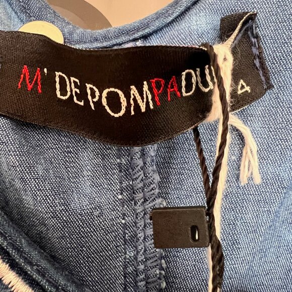 NWT M’ De Pompadour Oversized Denim Dress with Bow Plus Size - Picture 7 of 9